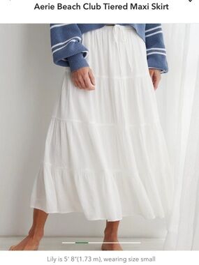 Aerie American Eagle Beach Club Tiered Maxi Skirt Size Medium